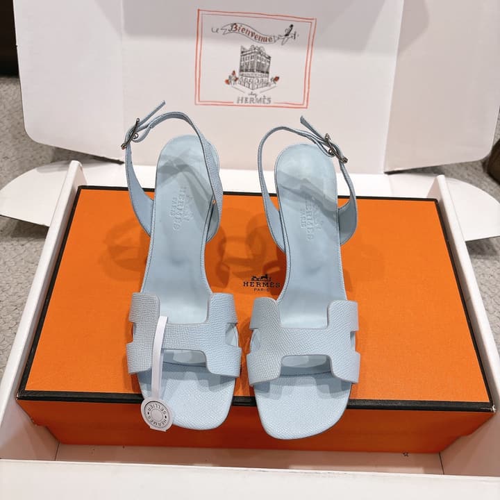 Hermès Eremite 80 Heeled Sandals in Blush Pink