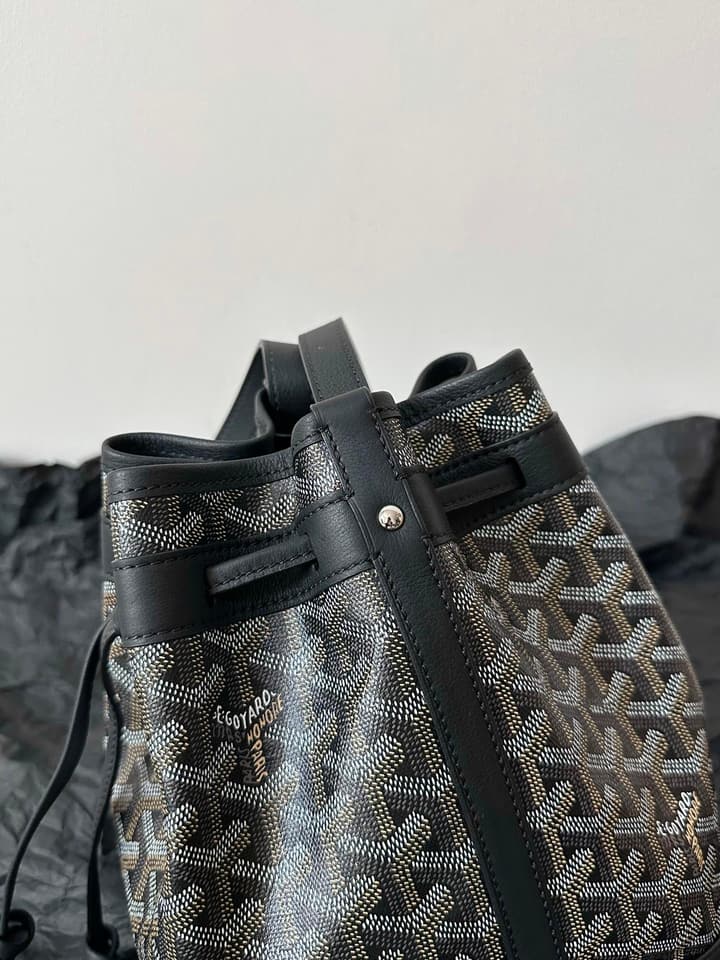 Goyard Petit Flot Bucket Bag in Black Monogram Bucket Bag