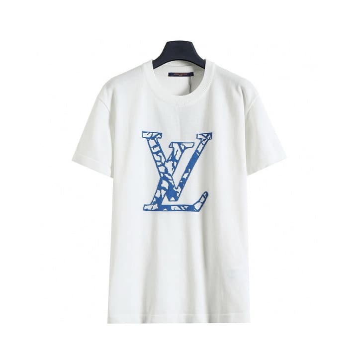 Louis Vuitton Cracked Jacquard Knit Short Sleeve – 26SS in White