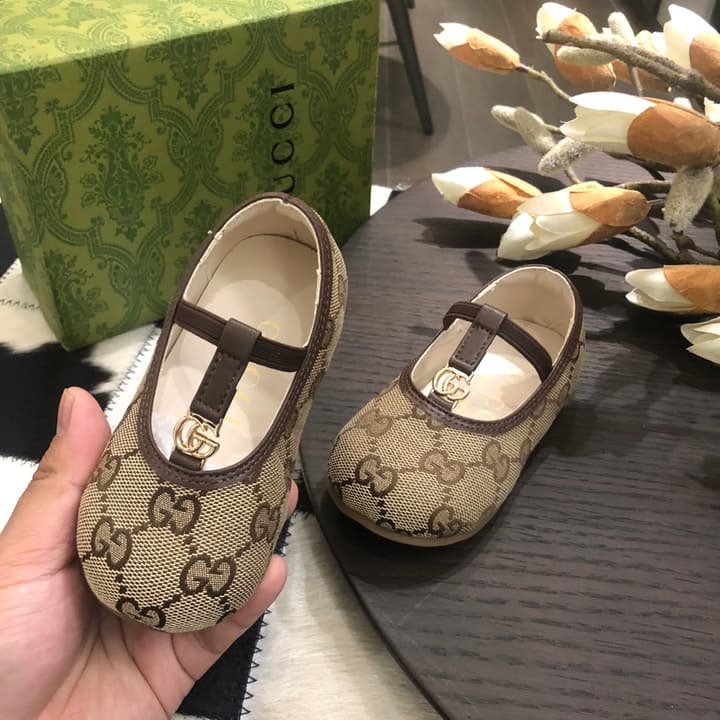 Gucci Kids Footwear – Kids Collection in Beige/brown Gg Monogram