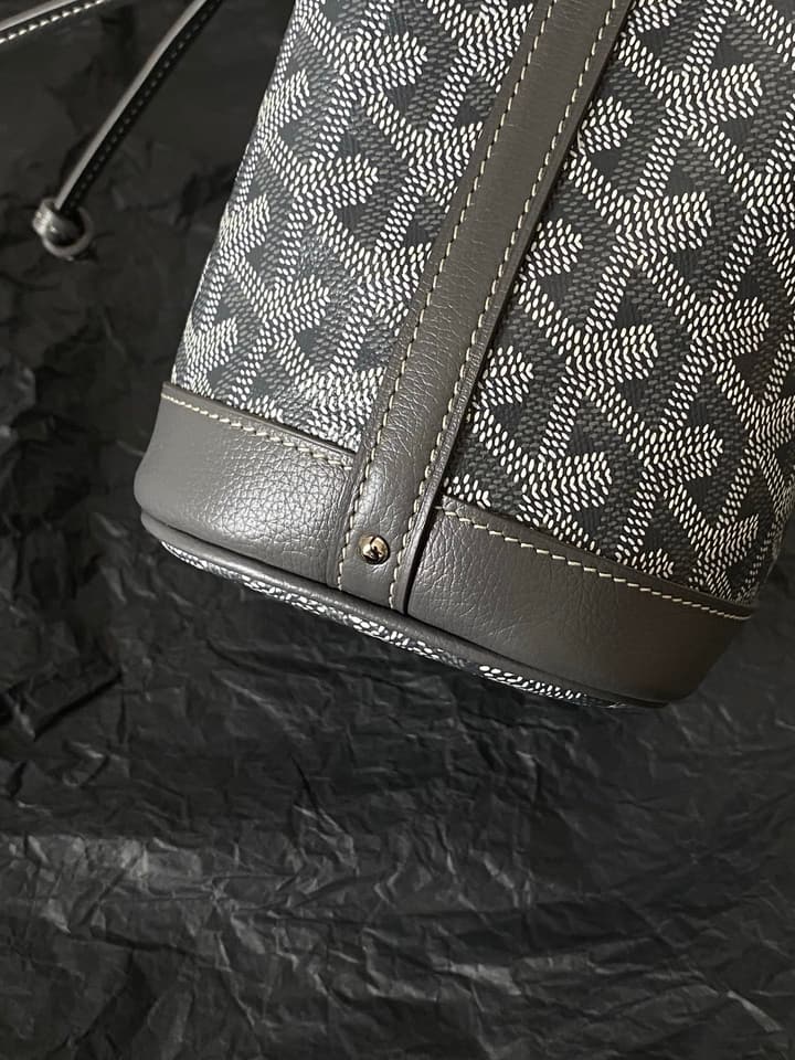 Goyard Petit Flot Mini Bucket Bag in Grey Goyardine