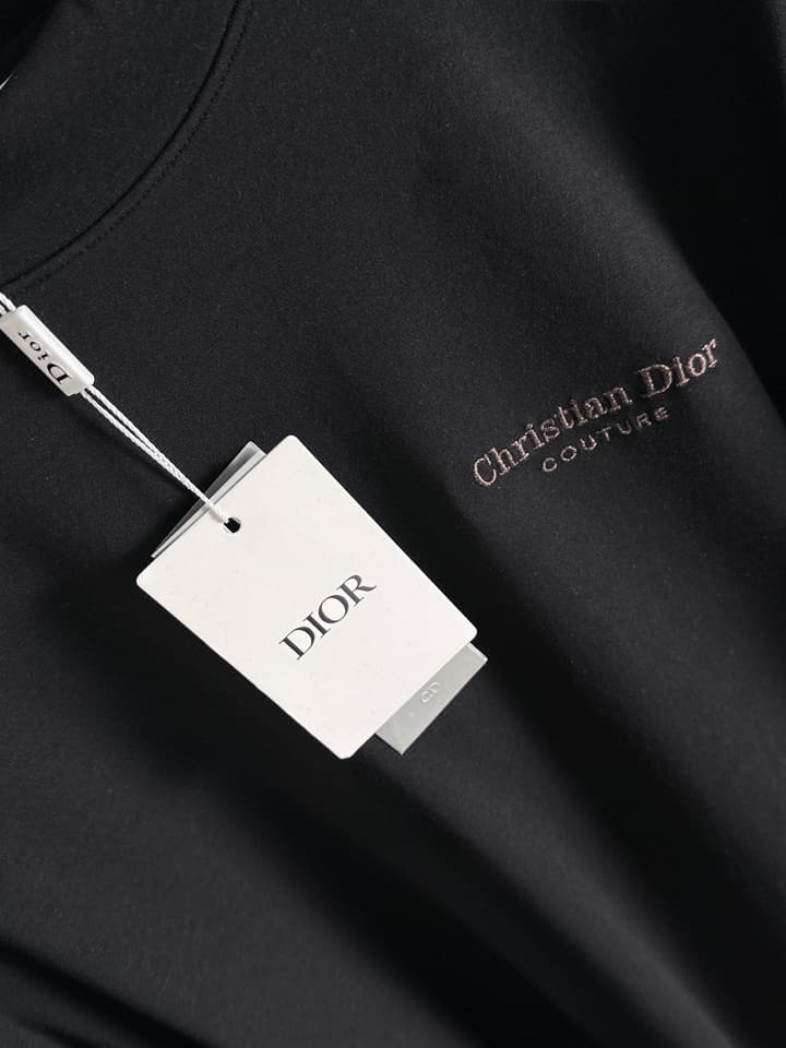 Dior Fashion Casual Long Sleeve T-Shirt – 2025FW in Classic Black
