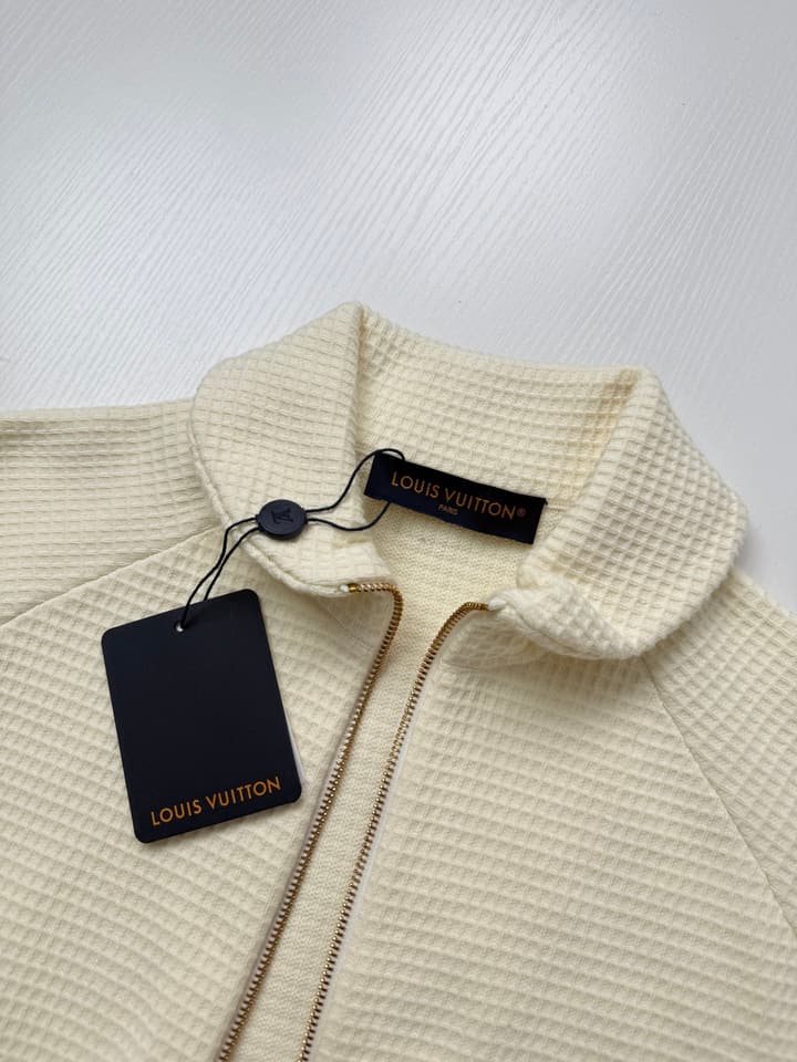 Louis Vuitton Runway Waffle Knit Zipper Jacket