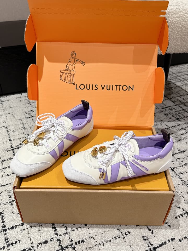 Louis Vuitton Sneakerina Ballet Sneakers – 2025 Collection in Metallic Silver
