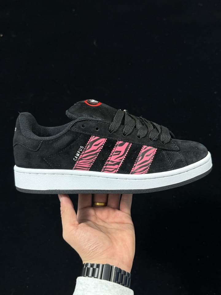 Adidas Originals Campus 00s Low-Top Sneakers in Black & White