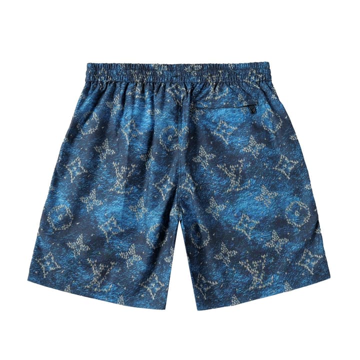 Louis Vuitton Ocean Boat Print Swim Trunks in Ocean Blue