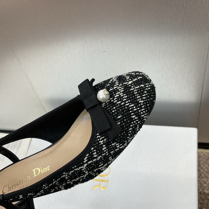 Dior Ballet Cannage Low-Heel Ballerina Flats – 2024 Spring/Summer Collection in Black Patent