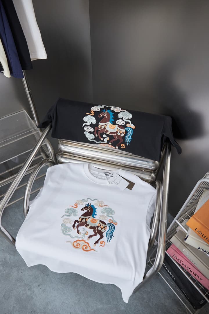 Dior Cloud Warhorse Logo Embroidered T-Shirt – Early Spring Year of the Horse Limited Edition – 26SS in Black