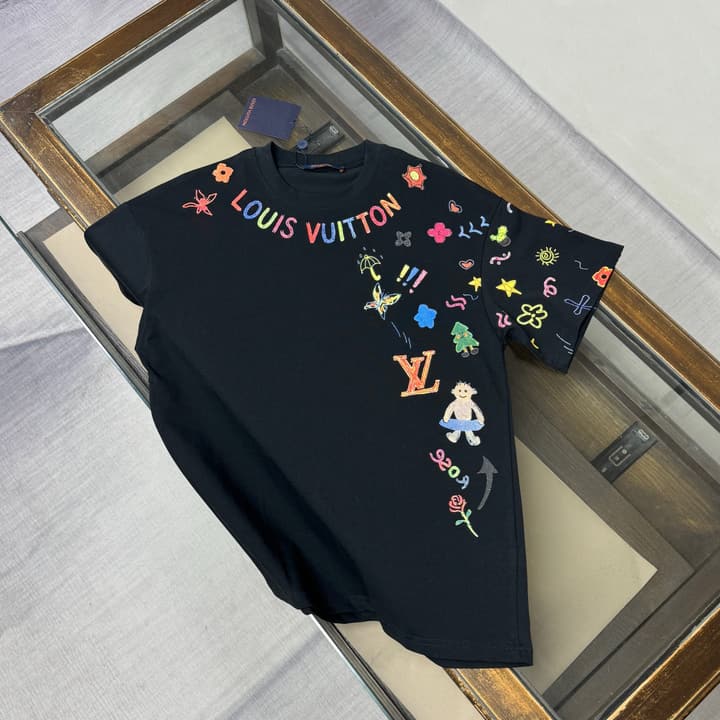 Louis Vuitton Oversized Round Neck T-Shirt – Summer Collection – 26SS in White