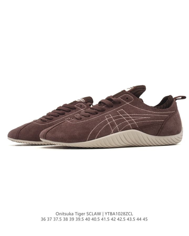 Onitsuka Tiger SCLAW Low-Top Casual Sneakers in Tan Upper With Beige Sole