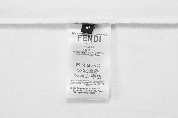 Fendi Embroidered Double F Logo Inkjet T-Shirt – 2025SS in Black