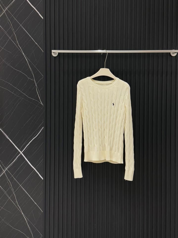 Ralph Lauren Cable Knit Sweater in Bright Red