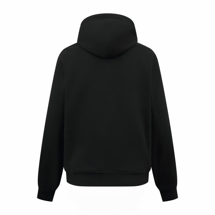 Ami Paris Heart Embroidery Zip Jacket in Black With Red Heart Logo