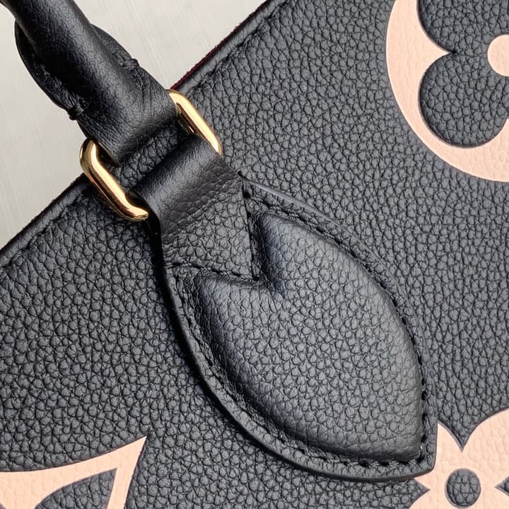 Louis Vuitton ONTHEGO Medium Monogram Tote Bag in Black Monogram With Red Interior
