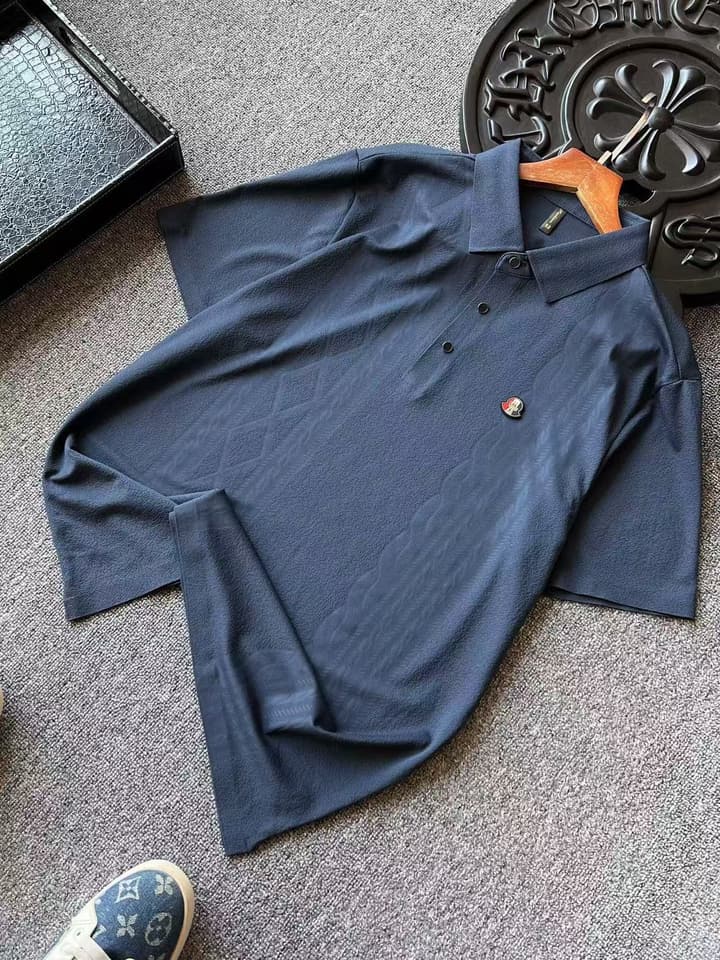 Moncler Ice Silk Jacquard Seamless Polo Shirt