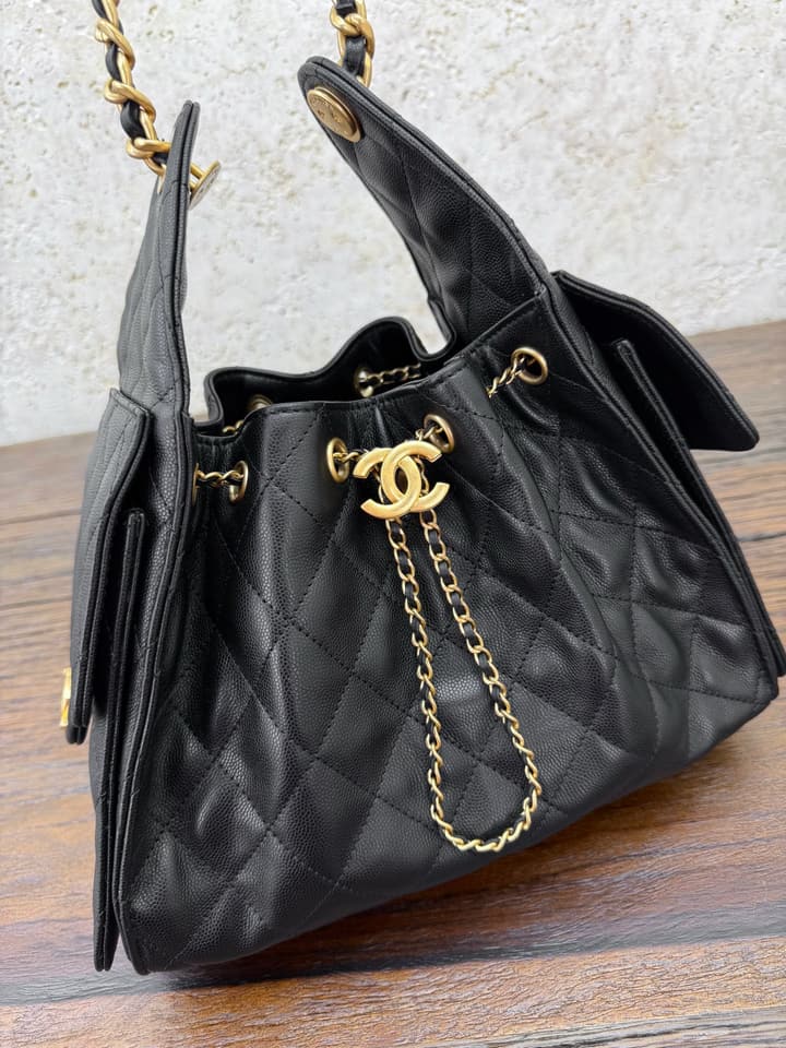 Chanel 25 Bag Small – Caviar Leather with Gold Hardware
