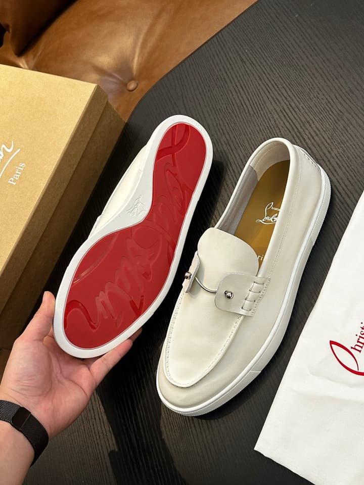 Christian Louboutin Men's Casual Sneakers in Light Grey