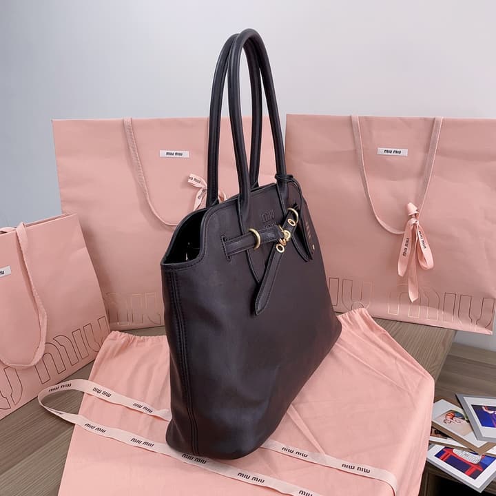 Miu Miu Aventure Nappa Leather Tote Bag