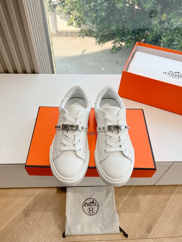 Hermès Bouncing Men's Sneakers in Black Leather