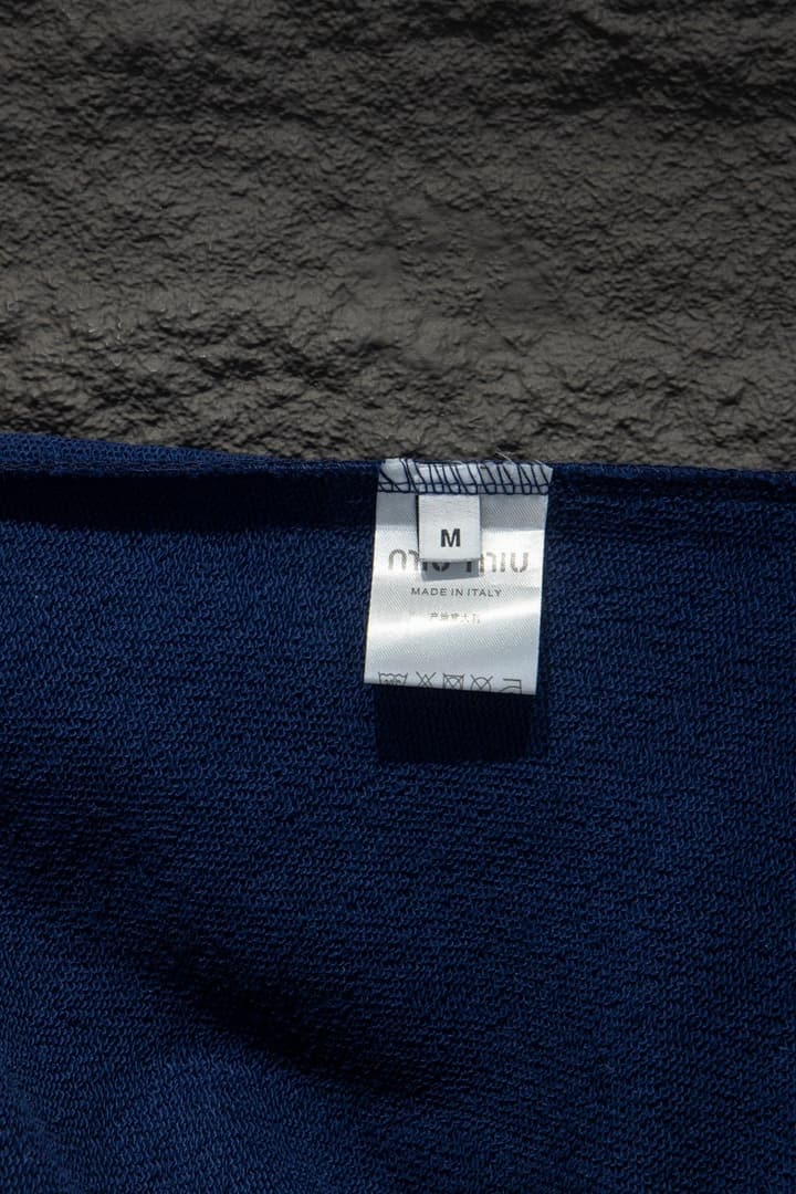 Miu Miu Embroidered Oversize Cotton Sweatshirt in Heather Grey