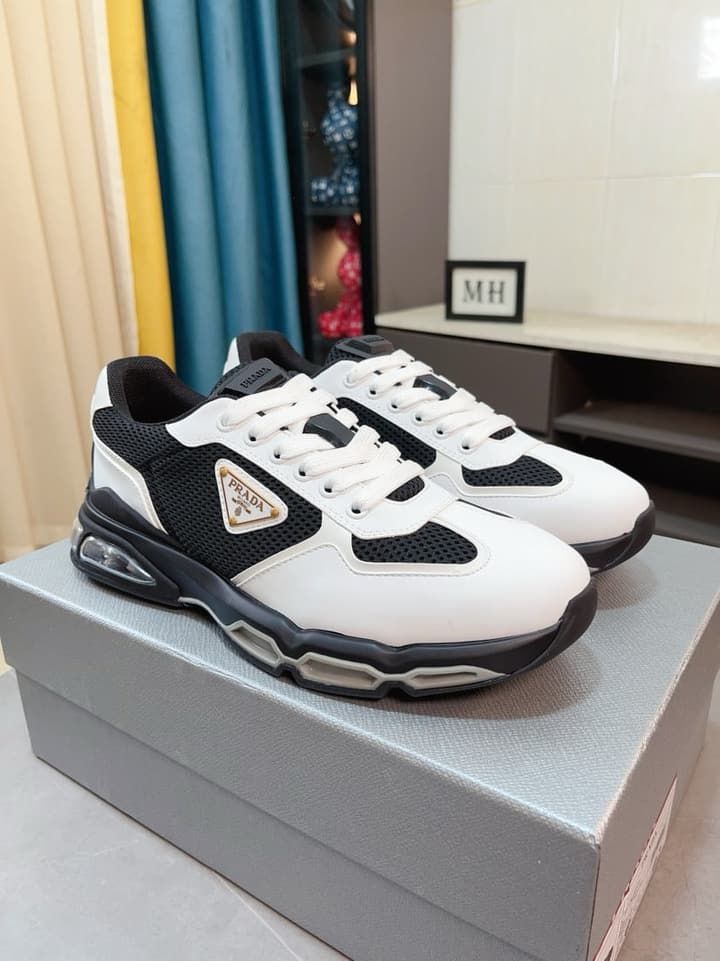 Prada Men's Air Cushion Mesh Sneakers