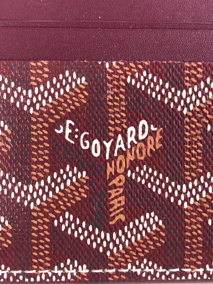 Goyard Card Holder in Black Pattern