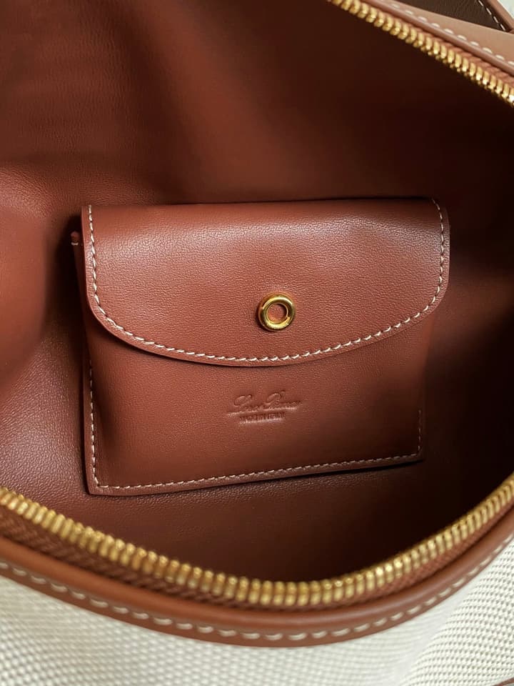 Loro Piana L23 Canvas Handbag in Brown
