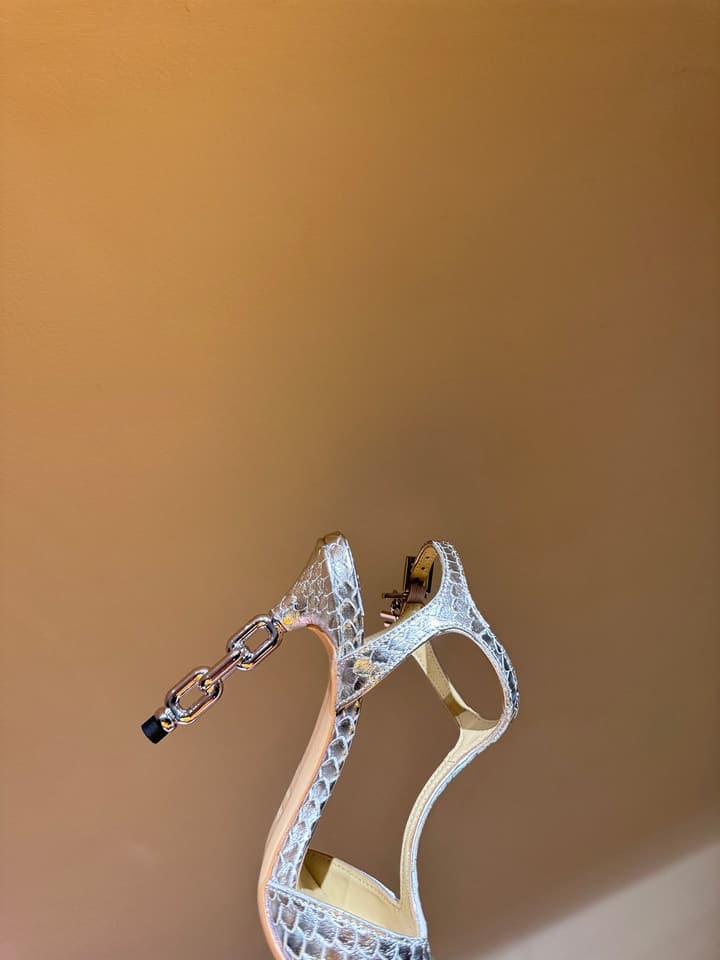 TOM FORD Padlock Heeled Sandals – 24SS Collection in Black Sandals