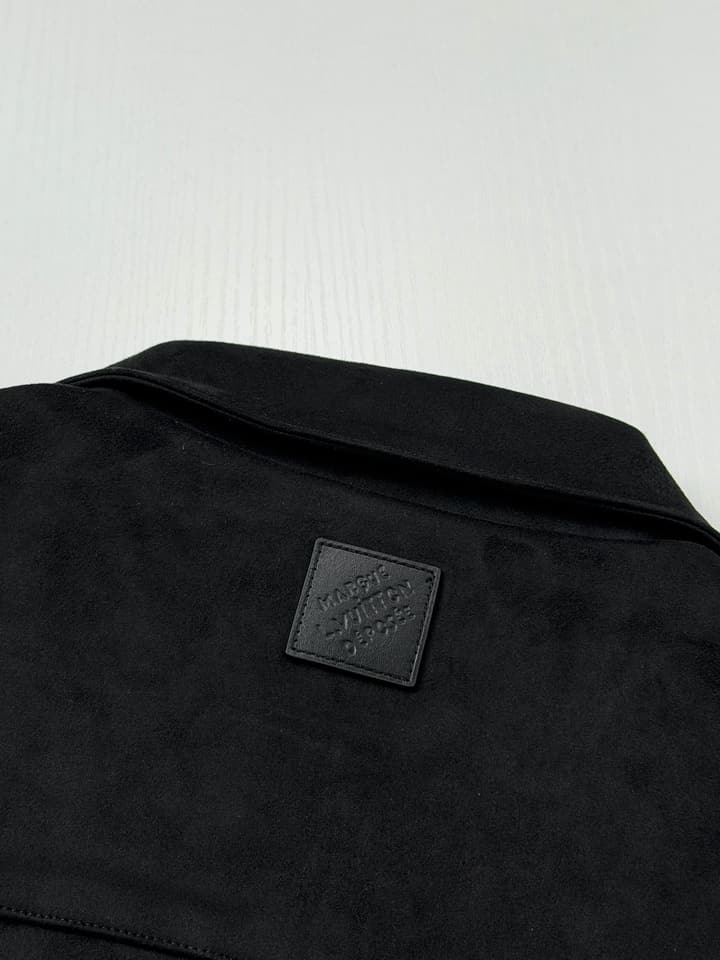 Louis Vuitton 3D V Embroidered Suede Workwear Jacket