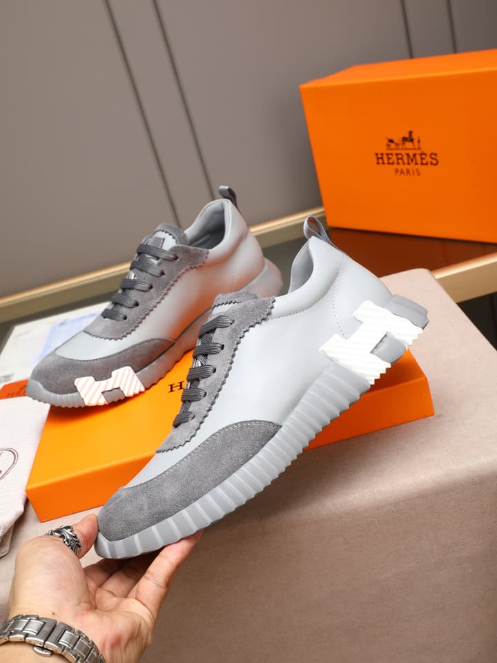 Hermès Bouncing Men's Sport Sneakers in Navy Blue