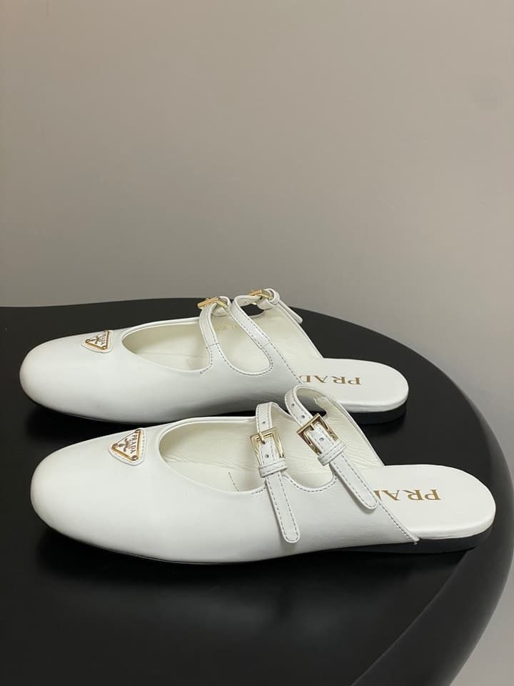 Prada Wrinkled Patent Ballet Flats – 25SS in Leopard Print