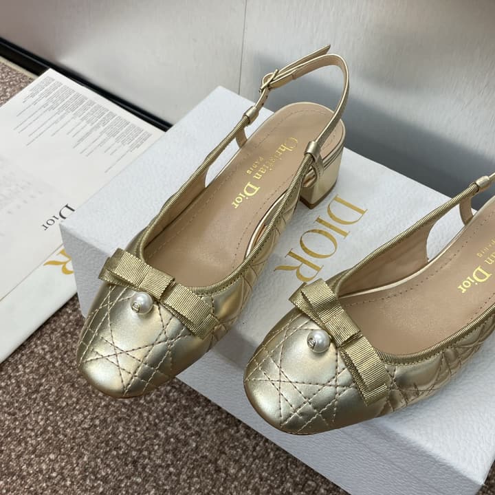 Dior Ballet Cannage Low-Heel Ballerina Flats – 2024 Spring/Summer Collection in Black Patent