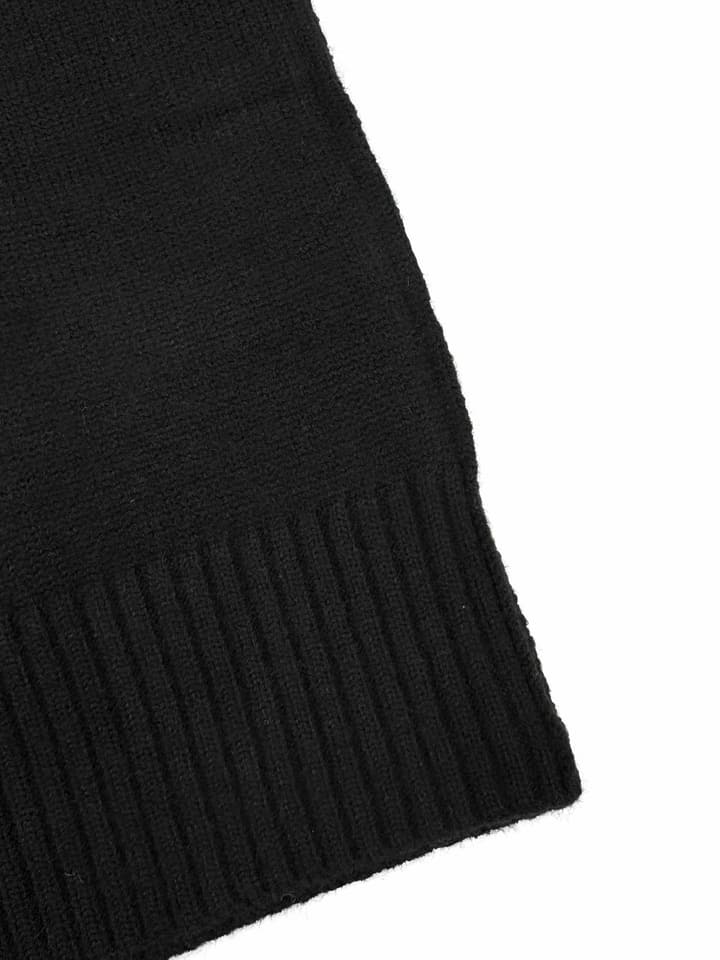 Ami Paris Heart Jacquard Merino Cardigan in Black With Red Heart Logo