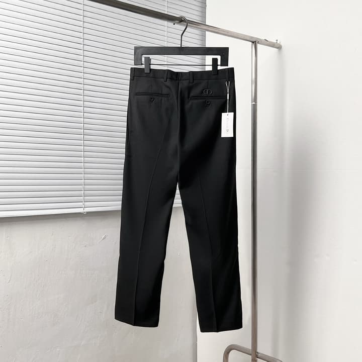 Dior Black Corduroy Peak Lapel Trousers