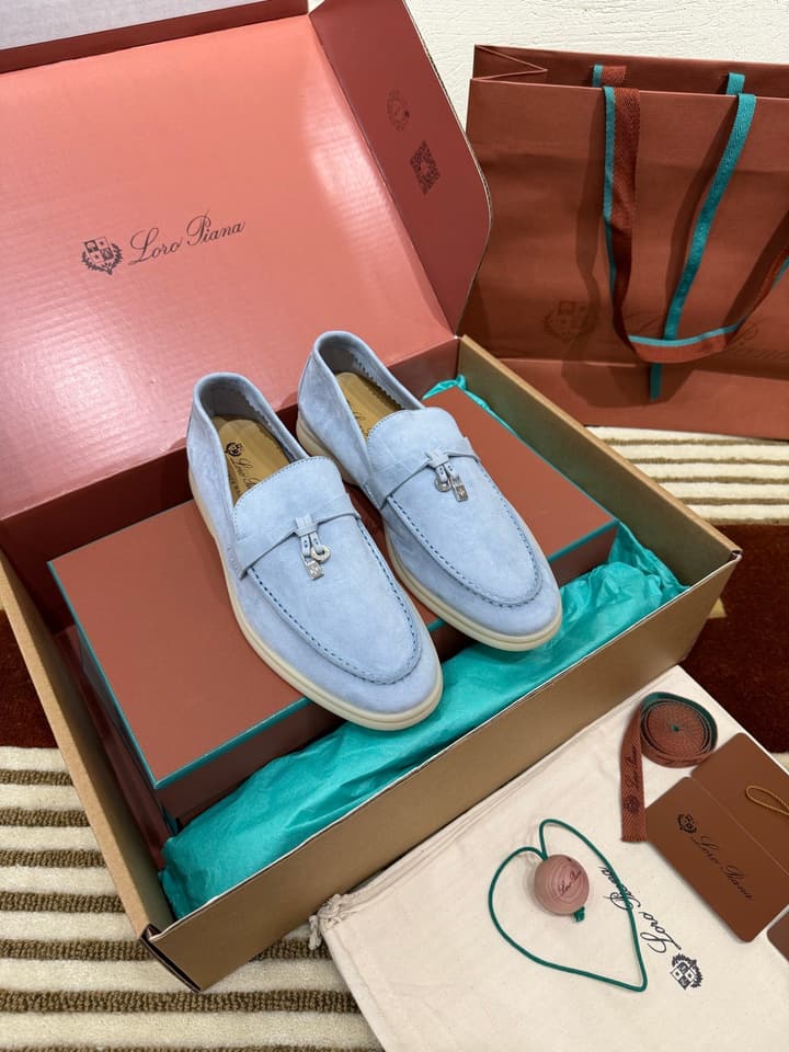 Loro Piana My Charms Classic Loafers in Nude