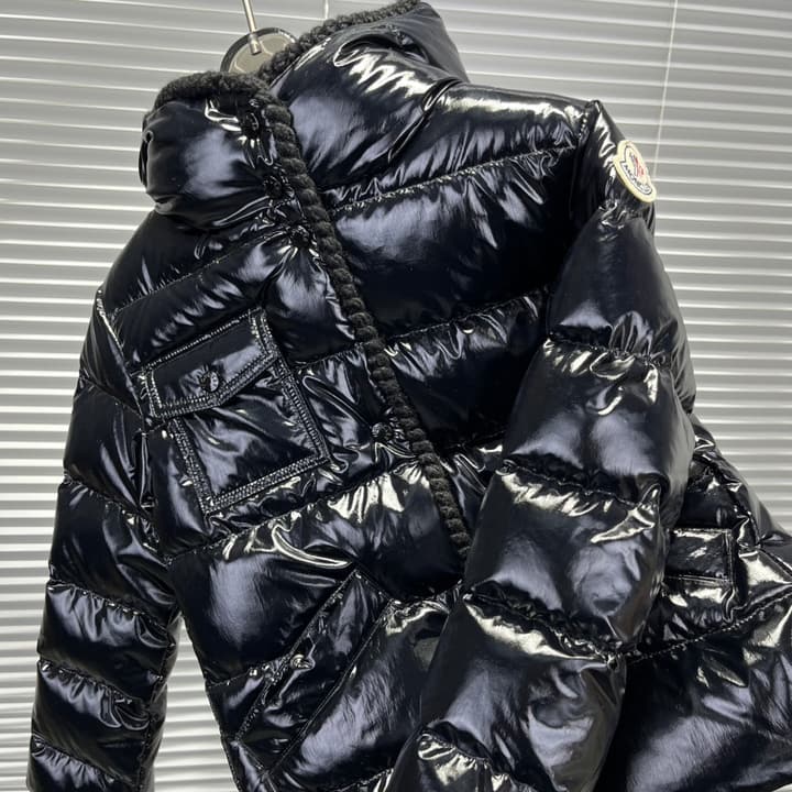 Moncler Kids Hooded Down Jacket – 25FW in Classic Black