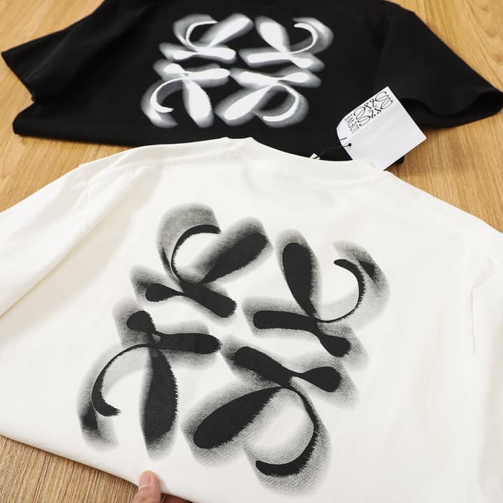 Loewe Colorful Embroidered Short-Sleeve T-Shirt – 2023 Summer Collection in Black