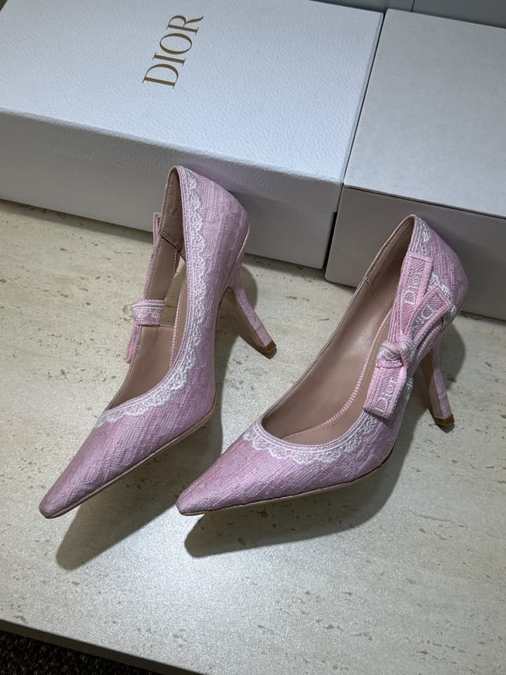 Dior J'Adior Dentelle Jelly Bow Pumps – 2026 Early Spring Collection in Black 6.5cm Heel