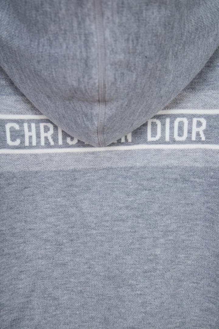 Dior Monogram Jacquard Zip Cardigan – 24SS in Light Grey Monogram