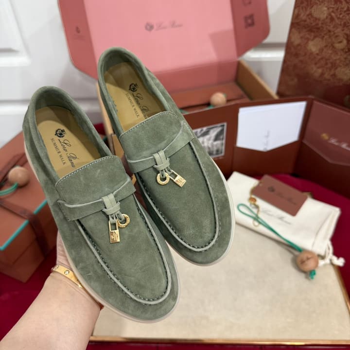 Loro Piana Summer Charms Walk Kids Moccasin Loafers – Kids Collection in Cream