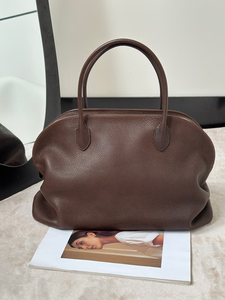 The Row Agnes 15 Leather Bowling Bag