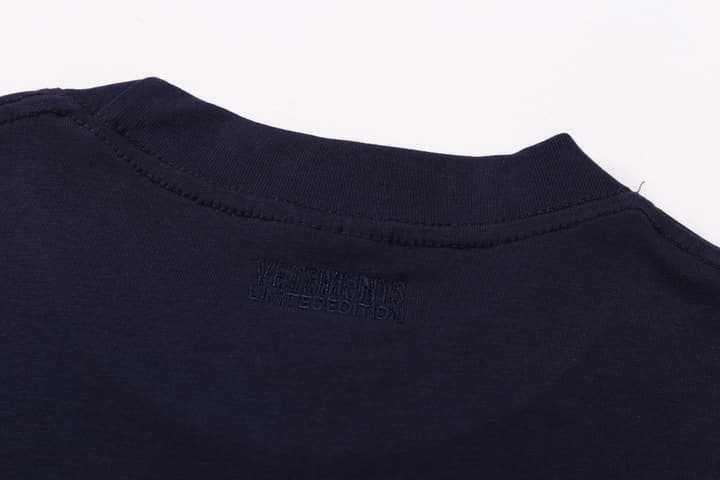 Vetements VTM Logo Print Loose T-Shirt – 2025SS in Dark Blue