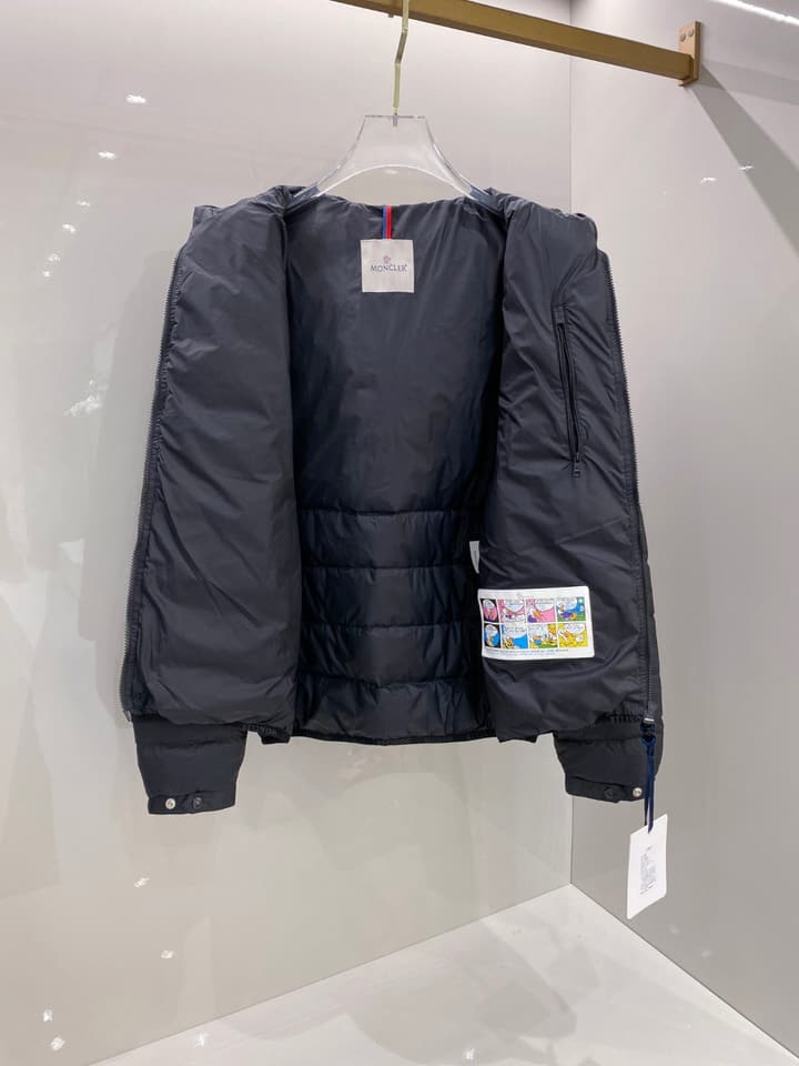 Moncler Men's Hooded Goose Down Jacket – 2025FW in Dark Gray
