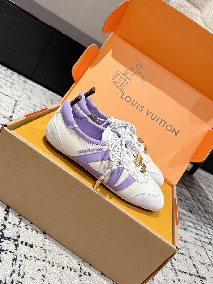 Louis Vuitton Sneakerina Ballet Sneakers – 2025 Collection in Metallic Silver