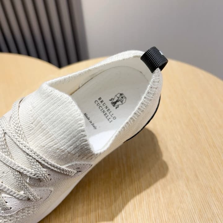 Brunello Cucinelli Men's Flyknit Sneakers – New Collection in Black Smooth