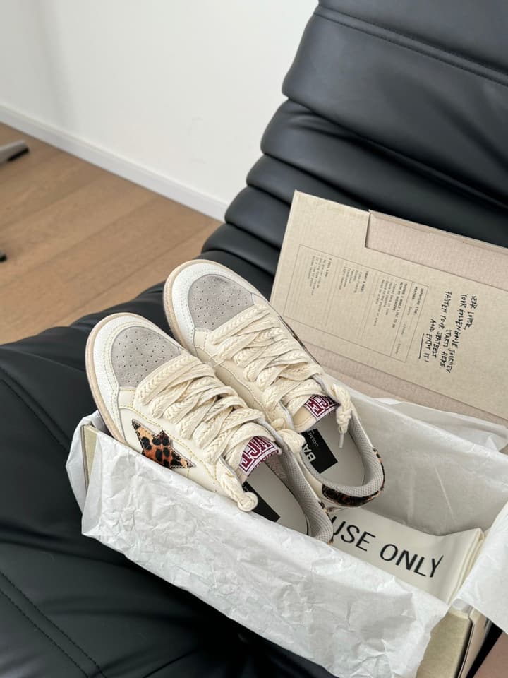 Golden Goose Graffiti Distressed Sneakers – 2024 Collection in Off-white Grey