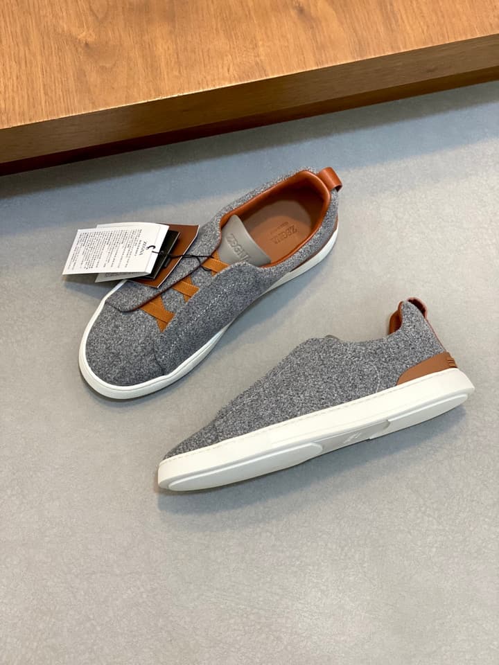 Ermenegildo Zegna Triple Stitch Sneakers in Black