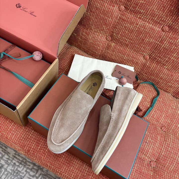 Loro Piana Suede Loafers in Brown