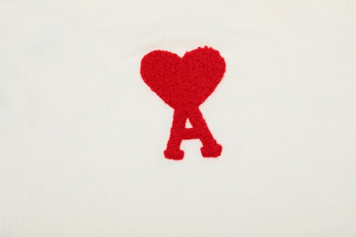 Ami Paris Classic Heart Embroidered Knit T-Shirt – 2025SS in Black