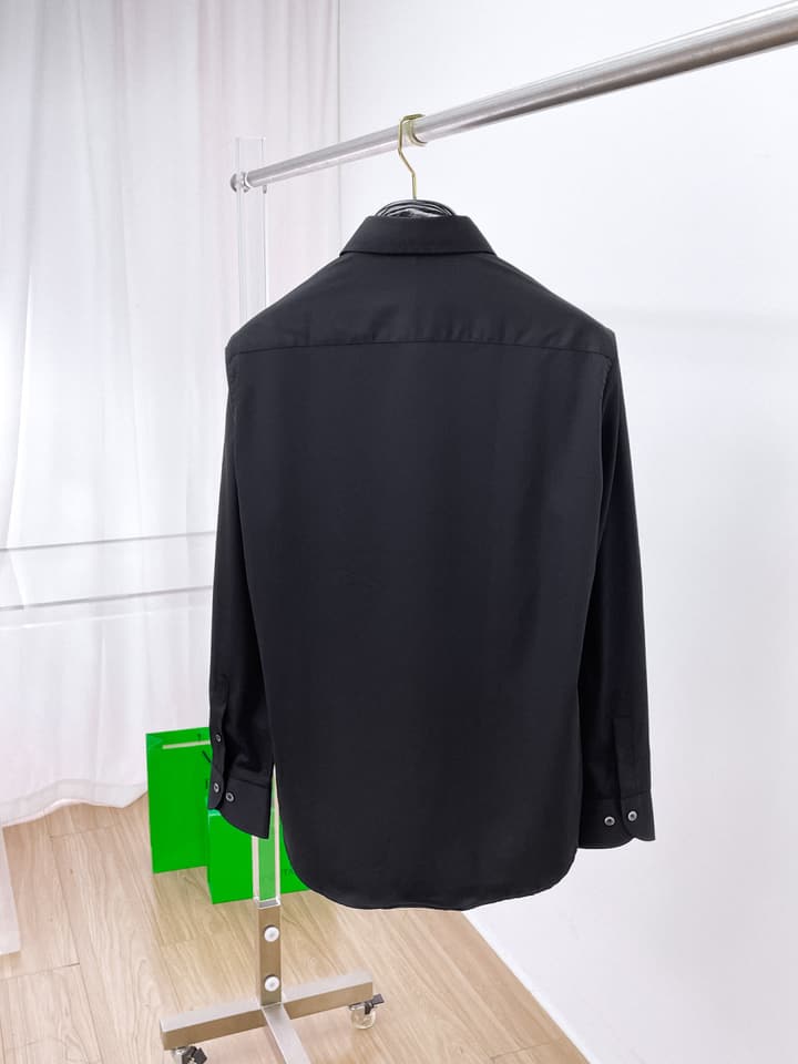 Miu Miu Embroidered Logo Long-Sleeve Shirt – 2025SS in Black